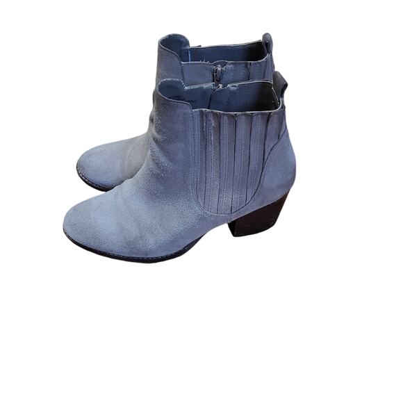 Crown Vintage beige heeled zip up boots size 10 - Picture 2 of 6